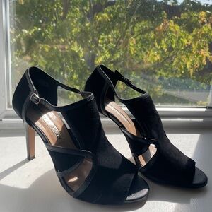 Audrey Brooke Black Suede Heels
